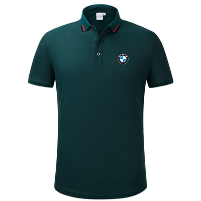 2022 Polo BMW Homme Manche Courte Mercerisé Col Contrasté Slim Fit